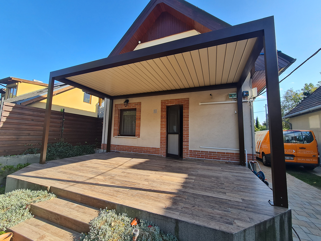 Bioklimatikus (sunguard) pergola tervezése és telepítése Budapesten, 2022-ben