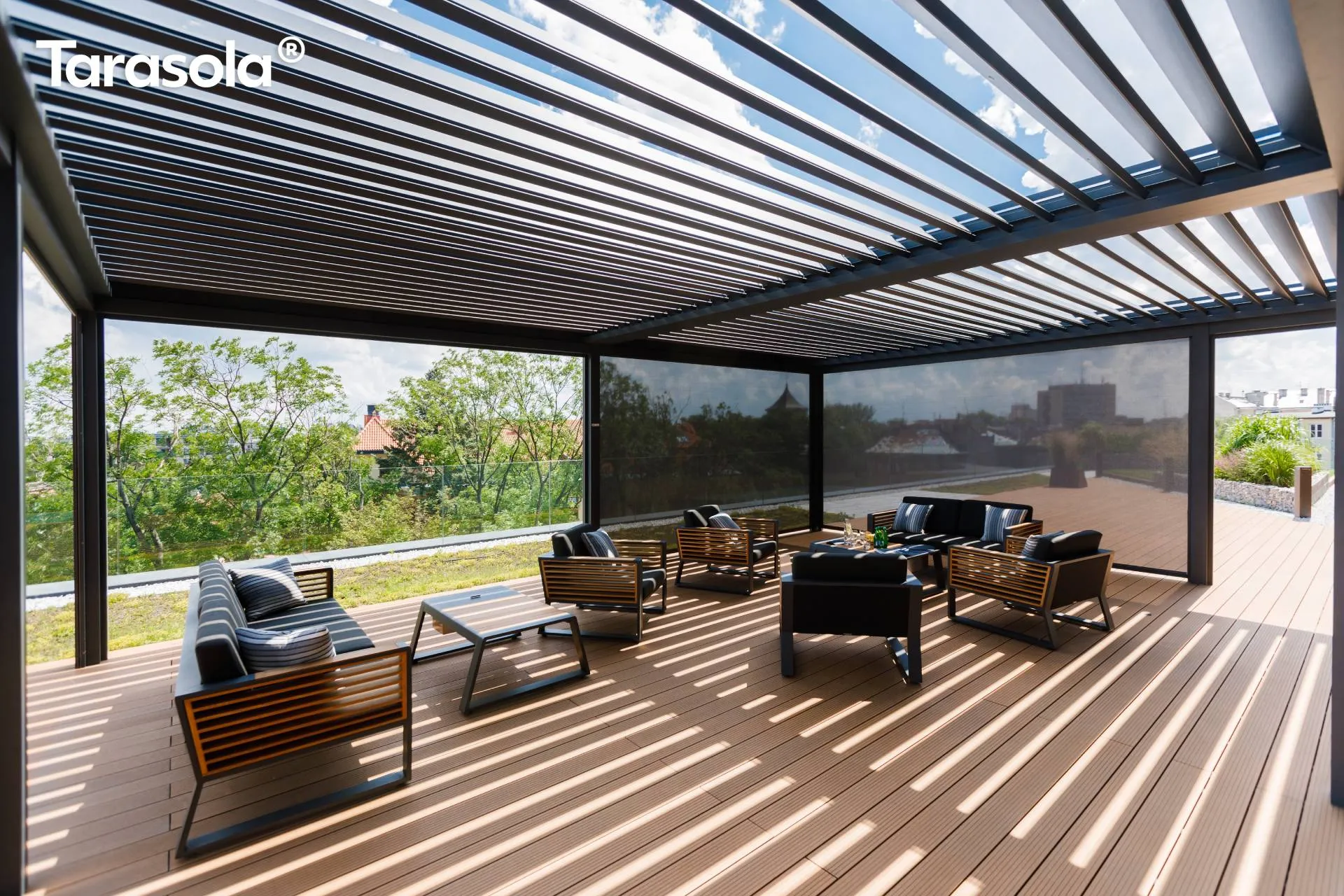 Bioklimatikus (sunguard) pergola tervezése és telepítése Budapesten, 2022-ben